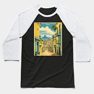 Escadaria Selaron Brazil Vintage Tourism Travel Poster Baseball T-Shirt